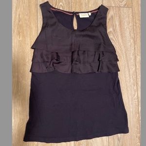 Deletta (Anthropologie) Size Small Navy Sleeveless Blouse